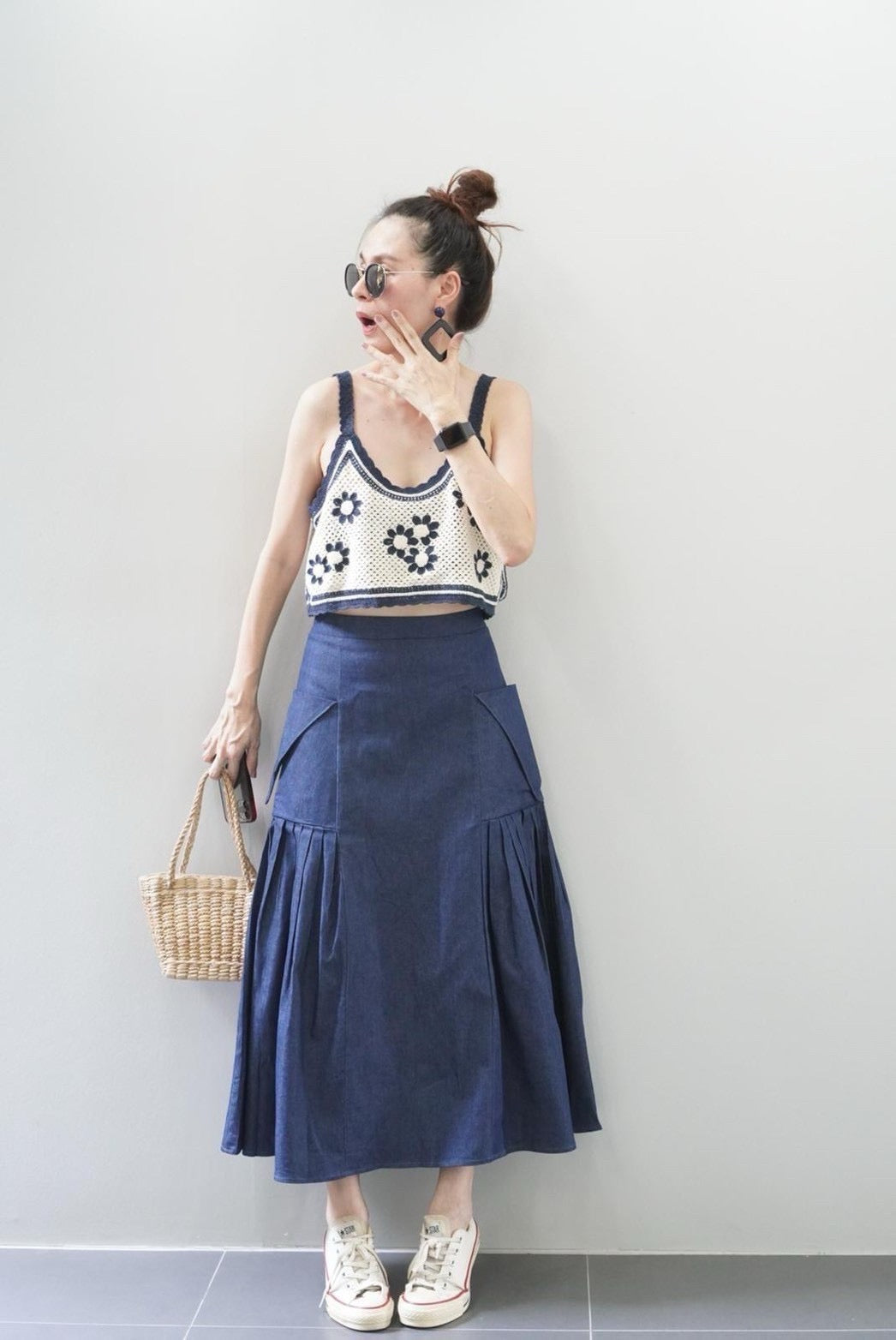 Stella soft denim skirt