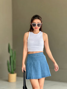 Leslie soft denim skort