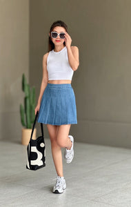 Leslie soft denim skort