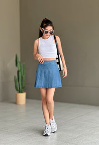 Leslie soft denim skort