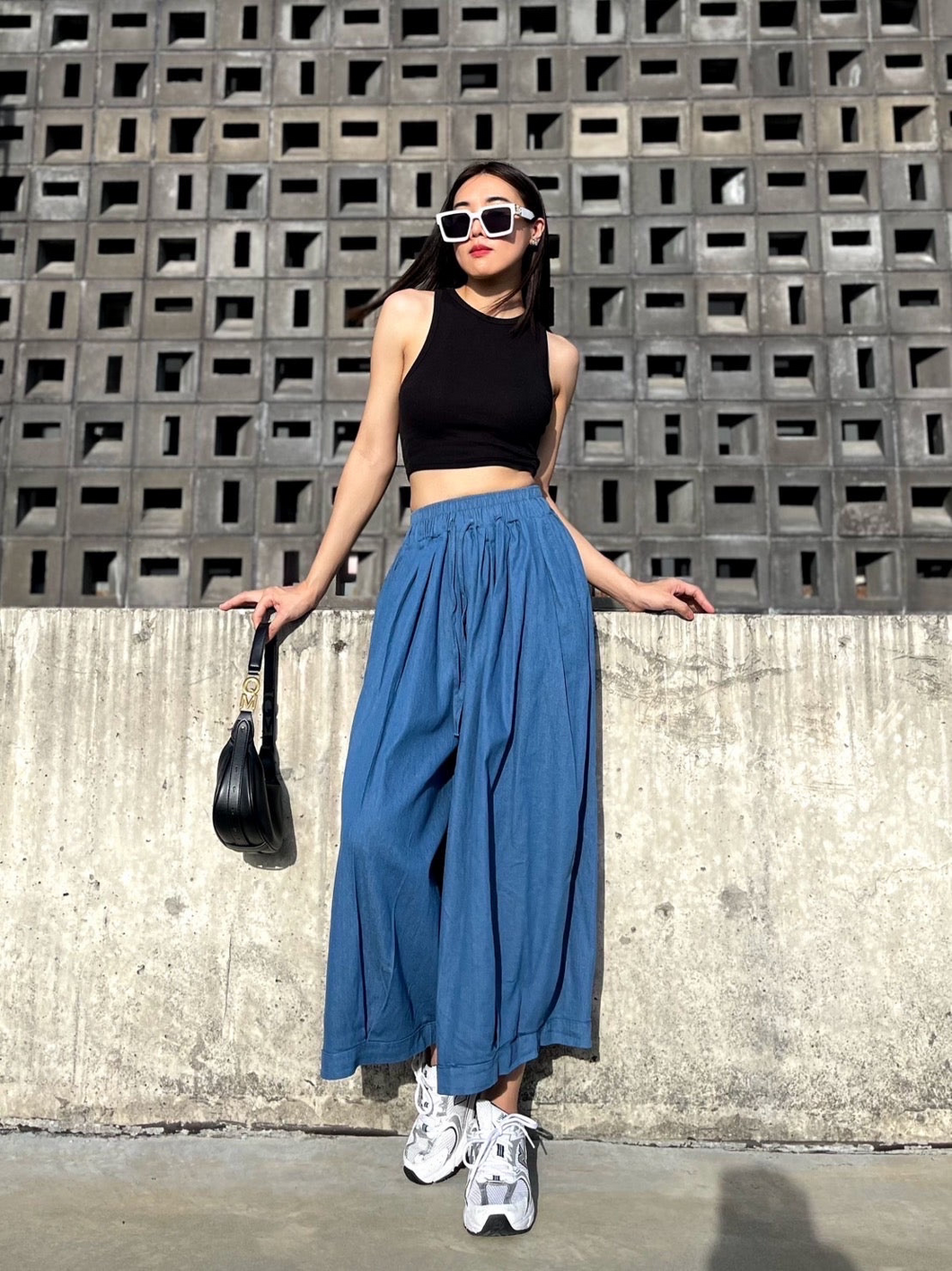 Vanessa soft denim culottes